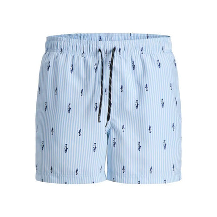 Jack&Jones vyriški maudymosi šortai JWHARUBA SWIM PRINTS 12206537 Cashmere Blue Stripes