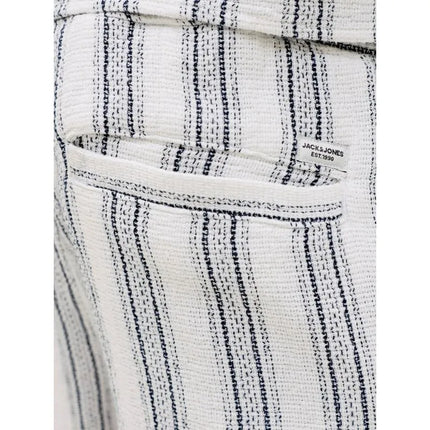 Jack&Jones vyriški šortai JPSTJAIDEN COBA STRIPE JOG SHORTS REG SN 12274413 CLOUD DANCER/STRIPES