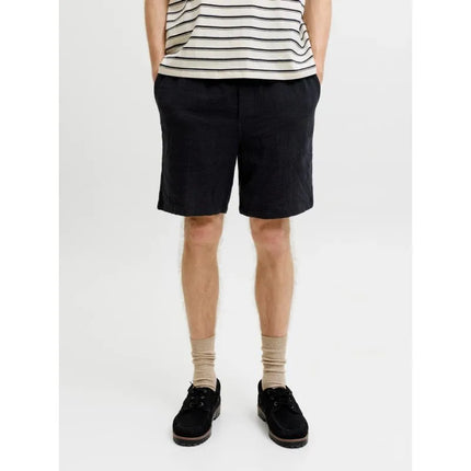 Jack&Jones vyriški šortai JPSTJAIDEN COBA STRIPE JOG SHORTS REG SN 12274413 JUODI