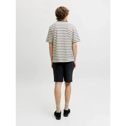 Jack&Jones vyriški šortai JPSTJAIDEN COBA STRIPE JOG SHORTS REG SN 12274413 JUODI