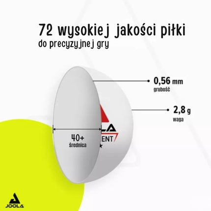 JOOLA TURNYRINIAI STALO TENISO KAMUOLIUKAI 3 ŽVAIGŽDUTĖS 72 VNT. BALTI