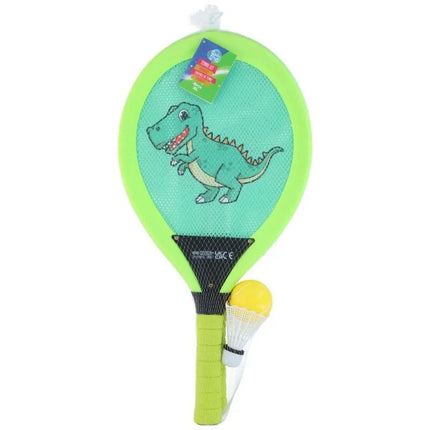 JUMBO vaikiškas EDDY TOYS badmintono ir teniso rinkinys – DINO