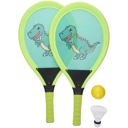 JUMBO vaikiškas EDDY TOYS badmintono ir teniso rinkinys – DINO