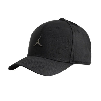 Juoda „Air Jordan“ kepurė su snapeliu Rise Structured Metal Jumpman – HM5750-010