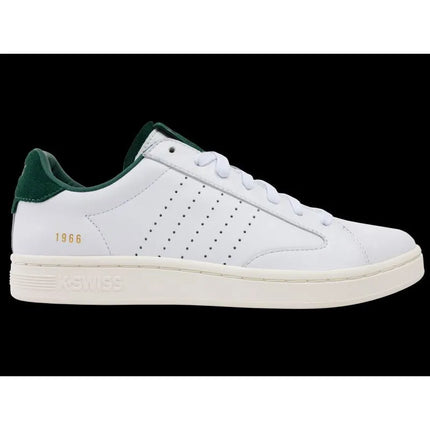 K-swiss LOZAN KLUB LTH balti / žali / sniego baltumo laisvalaikio bateliai (07263-130-M)