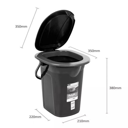 Keliaujamasis tualetas GREENBLUE, juodas ir tamsiai mėlynas GB320BB