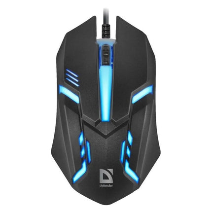 Kompiuterinė pelė Defender Cyber MB-560L, 7 spalvų apšvietimas, 1200 DPI, 3 mygtukai, juoda, 52560