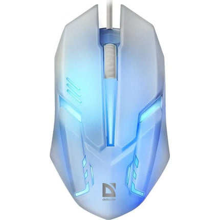 Kompiuterio pelė Defender Cyber MB-560L, 7 spalvų apšvietimas, 1200 DPI, 3 mygtukai, balta, 52561