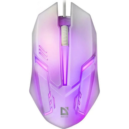 Kompiuterio pelė Defender Cyber MB-560L, 7 spalvų apšvietimas, 1200 DPI, 3 mygtukai, balta, 52561