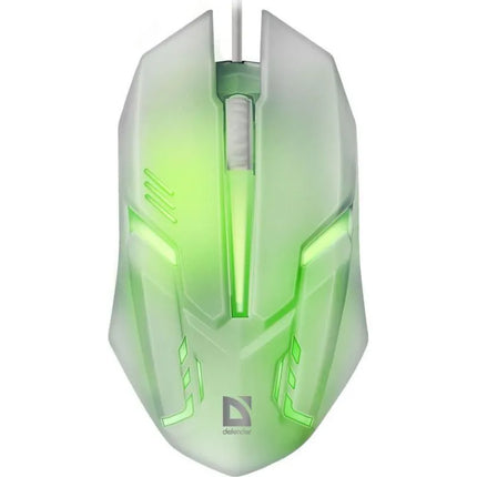 Kompiuterio pelė Defender Cyber MB-560L, 7 spalvų apšvietimas, 1200 DPI, 3 mygtukai, balta, 52561