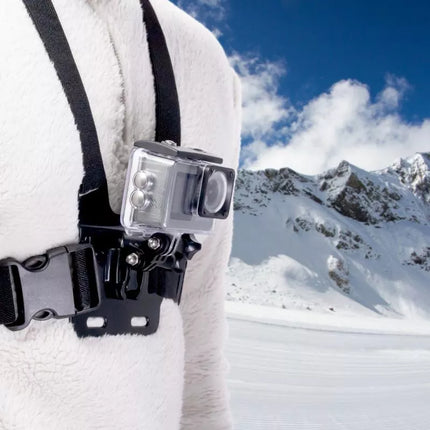 Krūtinės diržas GoPro SJCAM sporto kameroms - Juodas