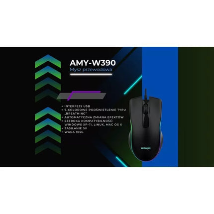 Laidinė šildoma pelė Activejet USB AMY-W390; 30°C / 35°C / 40°C