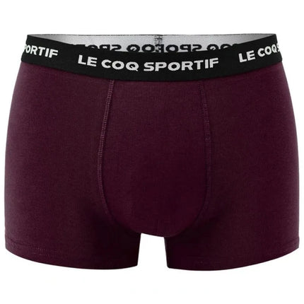Le Coq Sportif vyriškos bokserės, 3 vnt. pakuotė, juodos, pilkos ir bordo spalvos