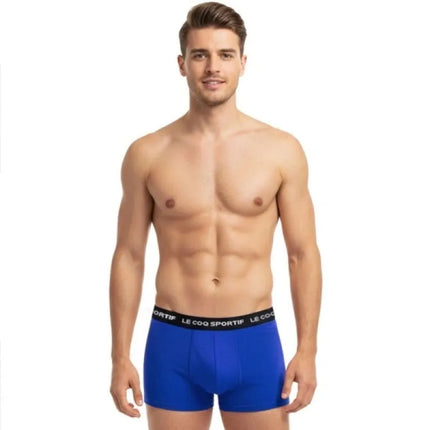 Le Coq Sportif vyriškos bokserių stiliaus kelnaitės, 3 vnt., raudonos, pilkos, tamsiai mėlynos