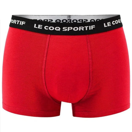 Le Coq Sportif vyriškos bokserių stiliaus kelnaitės, 3 vnt., raudonos, pilkos, tamsiai mėlynos