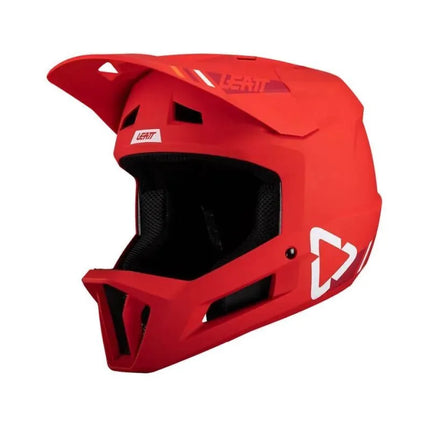 LEATT MTB Gravity 1.0 V24 visą veidą dengiantis dviratininko šalmas, dydis L, raudonas