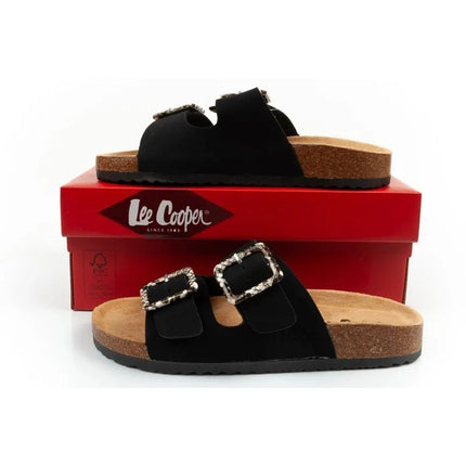 Lee Cooper moteriški apsiaunami batai, juoda zomša, patogūs, lengvi