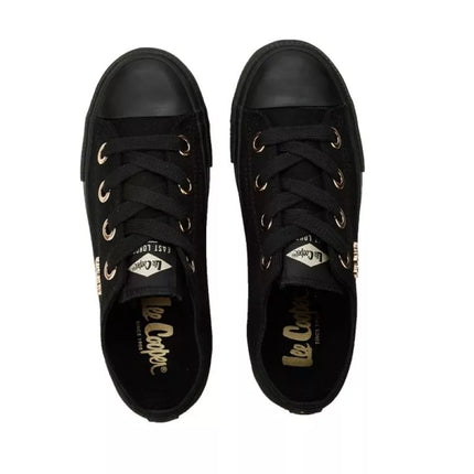 Lee Cooper moteriški stilingi juodi sportiniai bateliai iš audinio