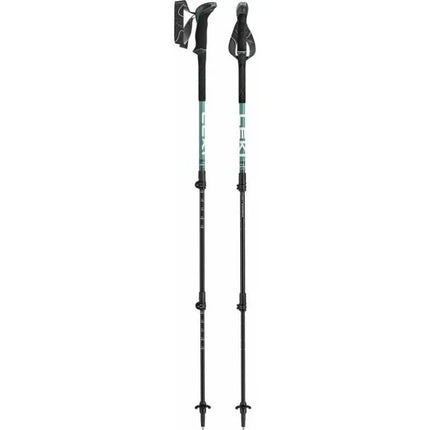 LEKI MAKALU LITE žygio lazdos, 100-135cm, žalios/baltos