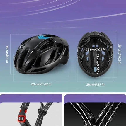 Lengvas dviratininko šalmas Rockbros TS-42, 58-62 cm - titano spalvos