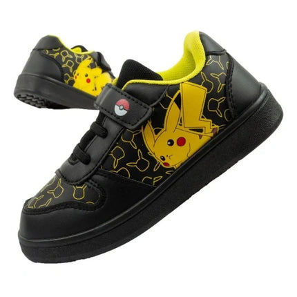 Lengvi „Leomil“ vaikiški sportiniai bateliai „Pokemon“, užsegami „velcro“ dirželiais, juodos spalvos