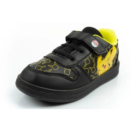Lengvi „Leomil“ vaikiški sportiniai bateliai „Pokemon“, užsegami „velcro“ dirželiais, juodos spalvos