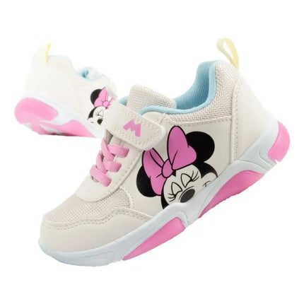 Leomil vaikiški sportiniai bateliai Minnie Mouse su lipdukais ir LED lemputėmis