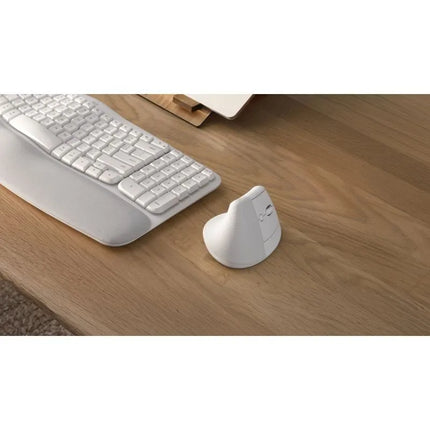 Logitech Lift vertikali balta pelė