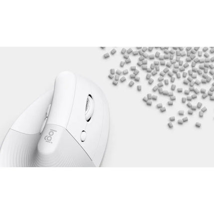 Logitech Lift vertikali balta pelė