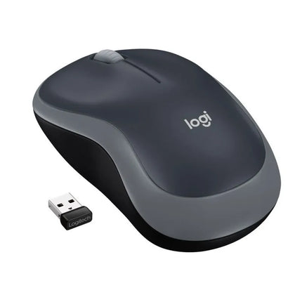 Logitech M185 pelė 910-002235 (optinė; 1000 DPI; pilkos spalvos)