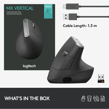 Logitech MX 910-005448 pelė (optinė; 4000 DPI; juoda)