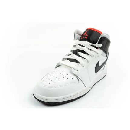 Madingi moteriški Nike Air Jordan 1 aukštakulniai sportiniai bateliai, balti su juoda