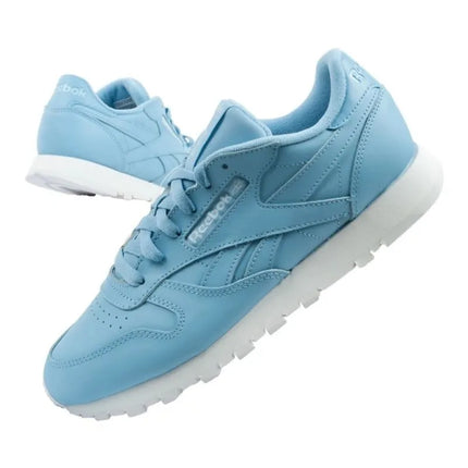 Madingi odiniai moteriški Reebok laisvalaikio bateliai Classic, mėlyni