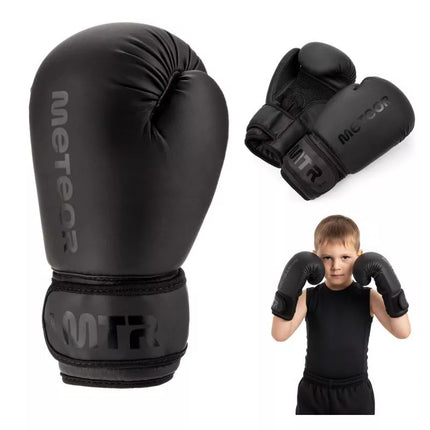 Meteor 4 oz Treniruočių bokso pirštinės, Velcro, PU