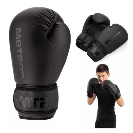 Meteor 8 oz treniruočių bokso pirštinės, Velcro, PU