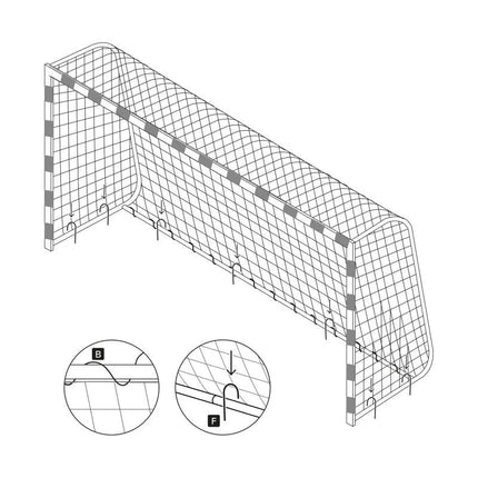 Meteor futbolo vartai 300x200x110 cm
