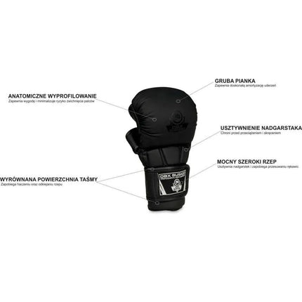 MMA sparingo pirštinės moterims S – Black Master – Valor Series | DBX Bushido
