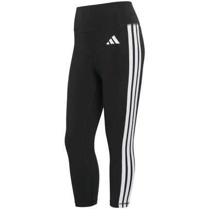 Moteriškos „adidas“ 3/4 ilgio „Optime Essentials“ sportinės tamprės su 3 juostelėmis, juodos spalvos, KE6062