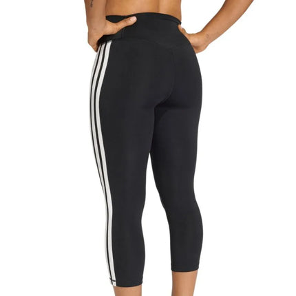Moteriškos „adidas“ 3/4 ilgio „Optime Essentials“ sportinės tamprės su 3 juostelėmis, juodos spalvos, KE6062