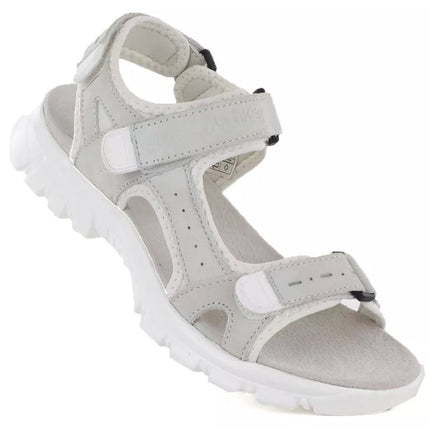 Moteriškos odinės sportinės basutės su Velcro užsegimu, pilkos Artiker 56C1244