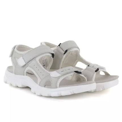 Moteriškos odinės sportinės basutės su Velcro užsegimu, pilkos Artiker 56C1244