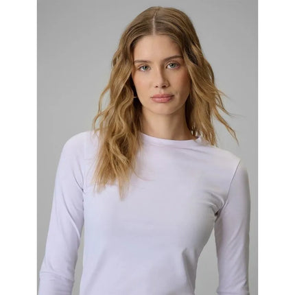 Moterų 4F ilgomis rankovėmis aptemptas lygių audinių marškinėliai 4FRSS26TLONF658-10S