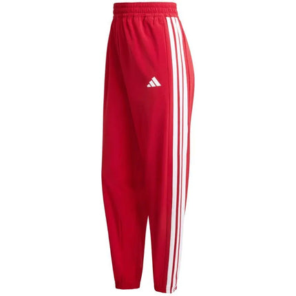 Moterų kelnės adidas Train Essentials 3-Stripes Woven, raudonos, KF8554