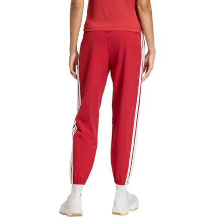 Moterų kelnės adidas Train Essentials 3-Stripes Woven, raudonos, KF8554