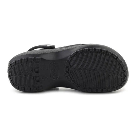 Moterų klumpės CROCS CLASSIC PLATFORM GLITTER CLOG W, juodos, 207241-001