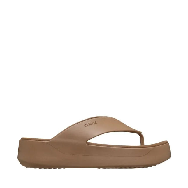 Moterų platformos tipo sandalai „Crocs Getaway Flip“, rudi, 209410 2JJ