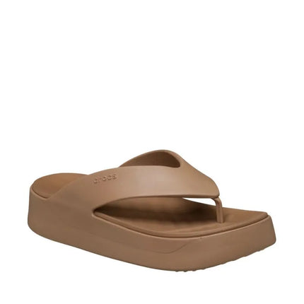 Moterų platformos tipo sandalai „Crocs Getaway Flip“, rudi, 209410 2JJ