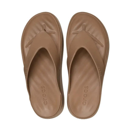 Moterų platformos tipo sandalai „Crocs Getaway Flip“, rudi, 209410 2JJ