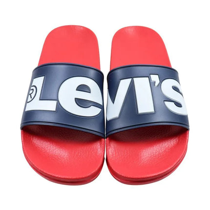Moterų šlepetės Levi's June L, tamsiai mėlynos ir raudonos spalvos VPOL0239S-0290