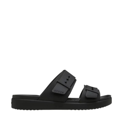 Moterų šlepetės per pirštą Crocs Brooklyn Buckle Low, juodos spalvos 211215 001